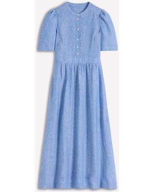 Boden Ivy Linen Midi Dress - Blue