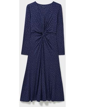Crew Flora Twist-Front Dress - Blue
