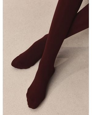 Next Burgundy Fleece Lined Thermal Tights - Brown