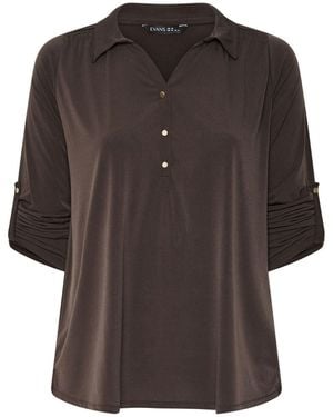 Evans Collared Jersey Shirt - Braun