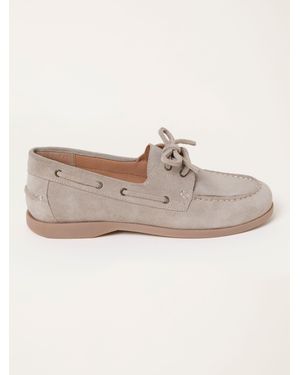 FatFace Fatface Suede Boat Shoe Flat - Natural