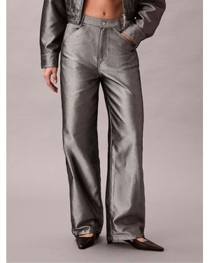 Calvin Klein Relaxed Barrel Jeans - Metallic