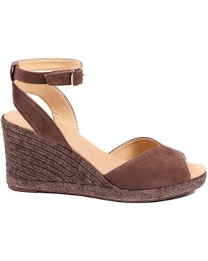 Jones Bootmaker Leather Wedge-Heeled Sandals - Brown