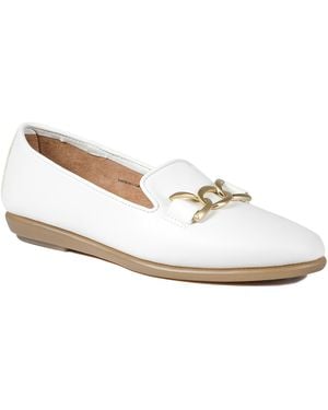 Pavers Elegant Wedge Loafers - White