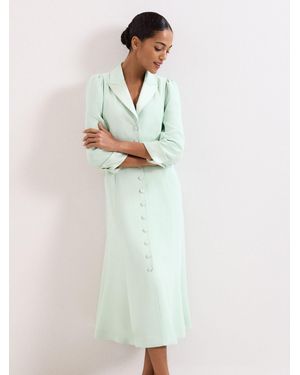 Phase Eight Paloma Tux Midi Dress - White