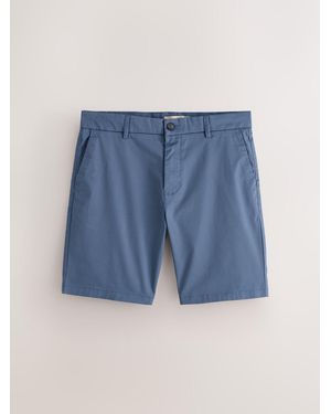 Next Slim Fit Stretch Chino Shorts - Blue
