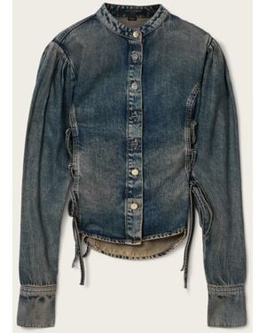 AllSaints Allsaints Evanna Denim Shirt - Blue