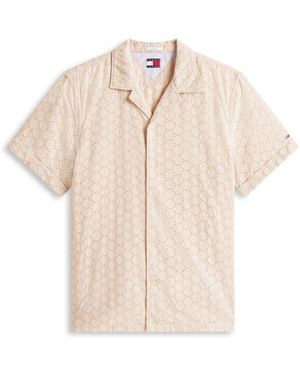 Tommy Hilfiger Short Sleeve Woven Shirt - Natural
