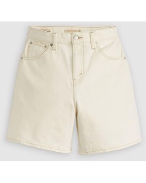 Levi's Baggy-Jeansshorts Mit Hoher Taille - Natur