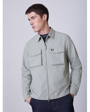 Fred Perry Ripstop Pocket Overshirt - Gray