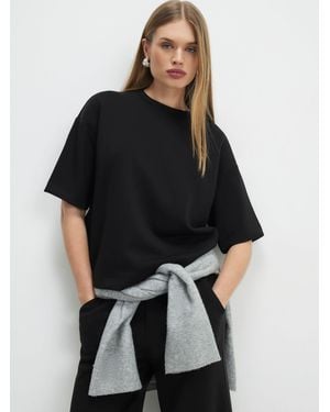 River Island Short Sleeve Premium Boxy T-Shirt - Black