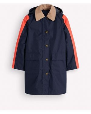 Boden Color Block Raincoat - Blue