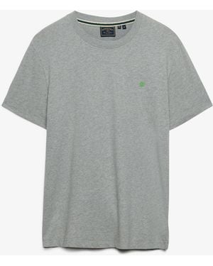 Superdry Marl Sd & Co Logo Embroidered T-Shirt - Gray