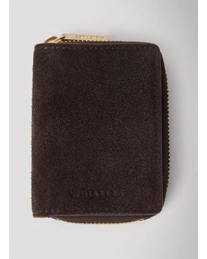 Whistles Suede Koa Compact Purse - Black
