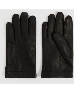 Reiss Monty - Black Nappa Leather Gloves, S
