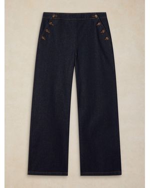 White Stuff Reese Button Detail Jeans - Blue