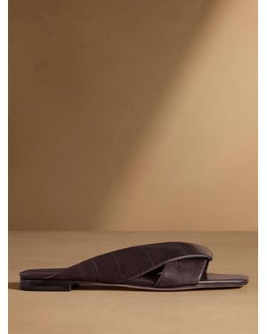 Russell & Bromley Medway Mule Flat Sandals - Brown