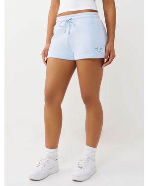 TRUE RELIGION Embroidered Lounge Shorts - Blue