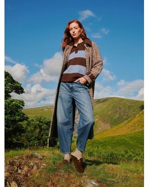 White Stuff Aubrey Cotton Barrel Leg Jeans - Green