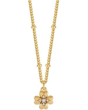Estella Bartlett Tone Pave Four Leaf Clover Necklace - Metallic
