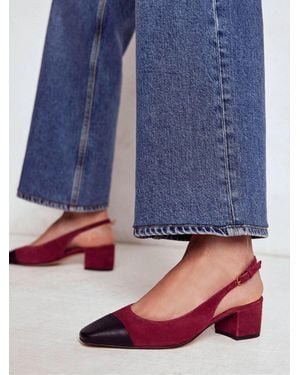 Boden Ailsa Block Heel Slingbacks Shoes - Blue