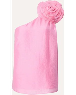 Phase Eight Angelina Floral Corsage One Shoulder Top - Pink