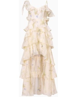 AllSaints Sienna Ruffled Woven Maxi Dress - Natural