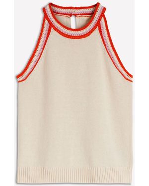 Boden Saffron Crochet Racer Tank - Natural