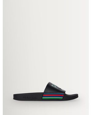 Paul Smith Zed Sports Stripe Sliders - White