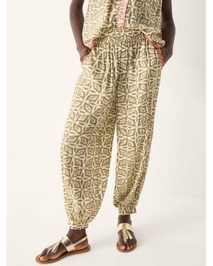 Monsoon Elma Print Balloon Pants - Natural