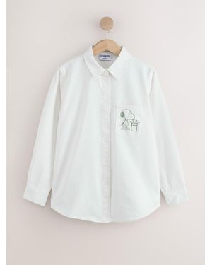 Next Relaxed Fit Long Sleeve Denim Shirt - White