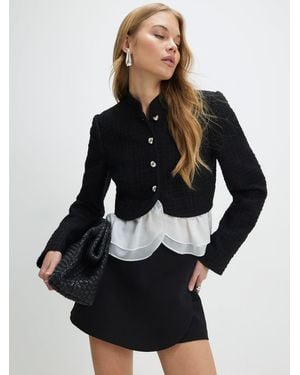River Island Wrap Front Mini Skort - Black