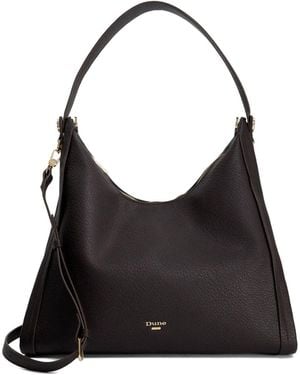Dune Declared Large Slouch Shoulder Bag - Black