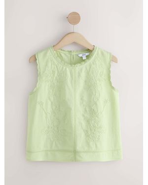 Next Sage Sleeveless Crew Neck Cornelli Top - Green
