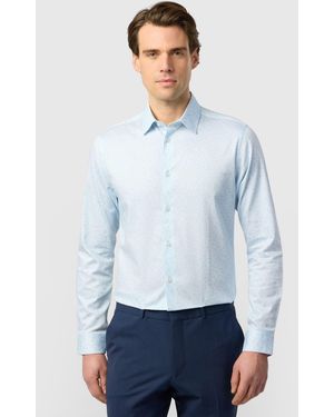 Ted Baker Scattered Floral Shirt - Blue
