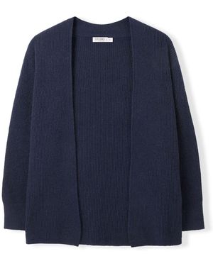 Celtic & Co. Studio Longline Ribbed E2E Cardigan - Blue