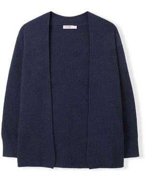 Celtic & Co. Studio Longline Ribbed E2E Cardigan - Blue