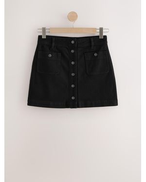 Next Denim Patch Pocket Mini Skirt - Black
