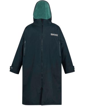 Regatta Oversized Waterproof Borg-Fleece Lined Changing Robe - Blue