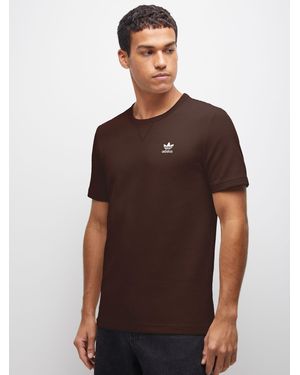 adidas Originals Trefoil Essentials Waffle T-Shirt - Brown