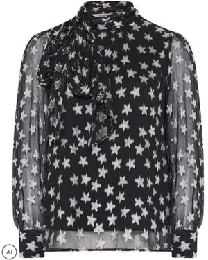 Yours Curve Metallic Star Blouse - Gray
