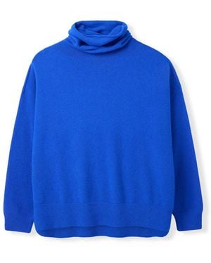 Celtic & Co. Studio Slouchy Roll Neck Sweater - Blue