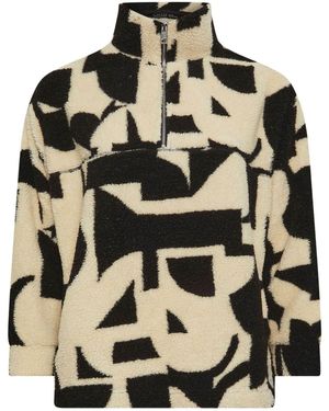 Yours Curve Oversized Limited Borg-Jacke Mit Halbem Reißverschluss50-52 - Schwarz