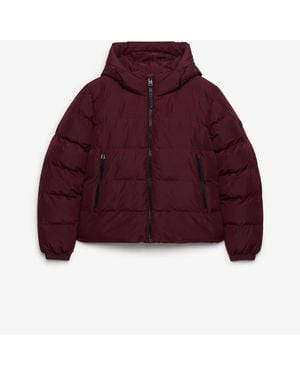 Superdry Hooded Sports Puffer Jacket - Red