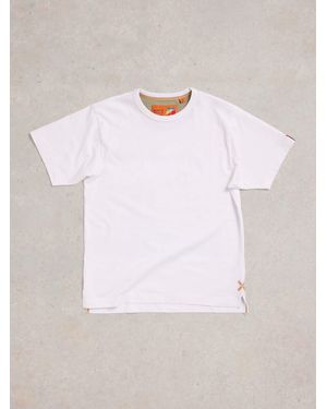 White Stuff Graphic 100% Cotton T-Shirtextra-Groß - Weiß