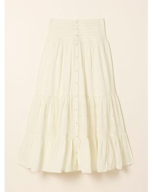 FatFace Fatface Rhea Cutwork Maxi Skirt - Natural