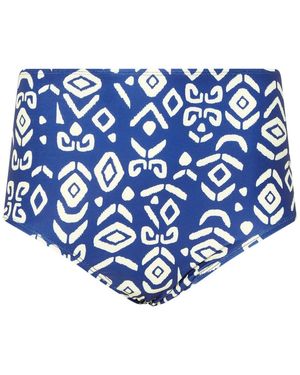 M Com Ikat High Waist Briefs - Blue