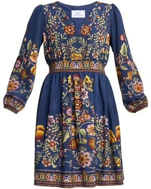 Gina Bacconi Liberty Embroidered Dress - Blue