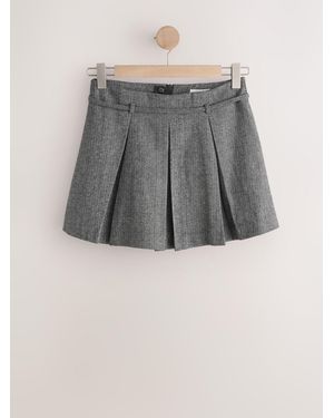 Next Mini Kilt Skirt With Wool - Gray