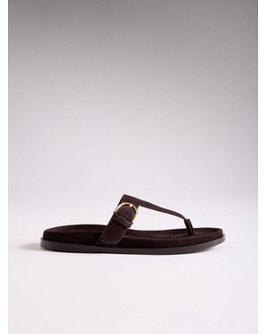 The Set Premium Toe Thong Footbed Sandals - Multicolour